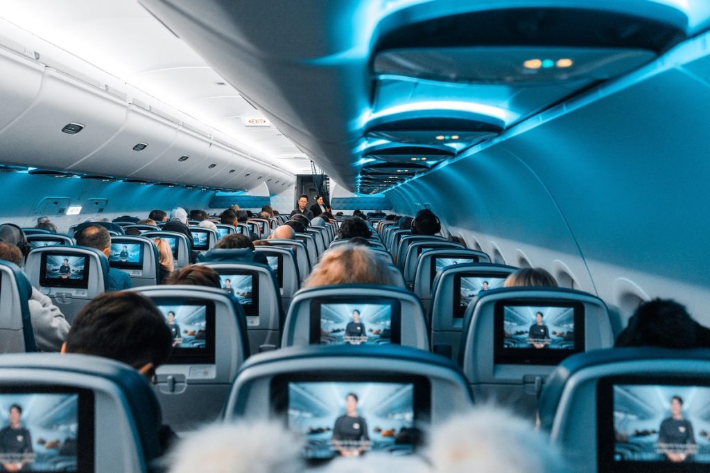 The full passenger cabin of this aircraft contains many arseholes.